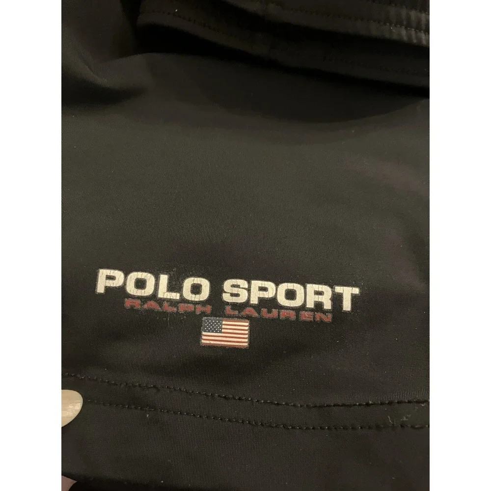 VTG 90s Polo Sport Ralph Lauren‎ Shorts USA Knit Navy Blue Spell Out Logo XL